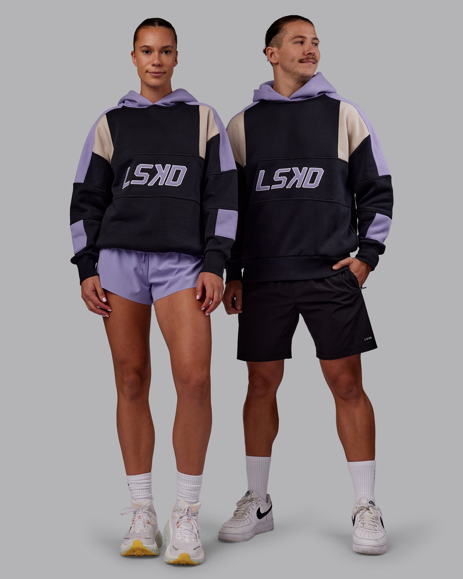 Slam Hoodie Oversize - Caviar-Violet Ray | LSKD