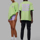 Unisex Good Times Heavyweight Tee Oversize - Paradise Green-Pale Lilac