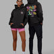 Duo wearing Unisex Good Times Hoodie Oversize - Phantom