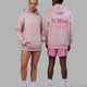 Duo wearing Unisex Lift-Up Hoodie Oversize - Marshmallow