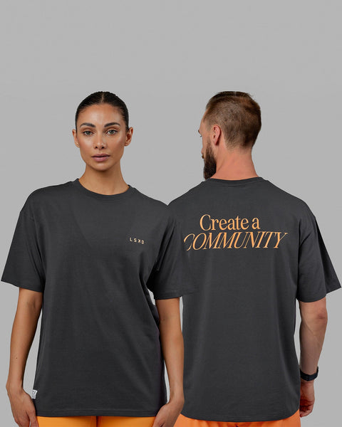Unisex VS2 FLXCotton Tee Oversize - Phantom-Tangerine