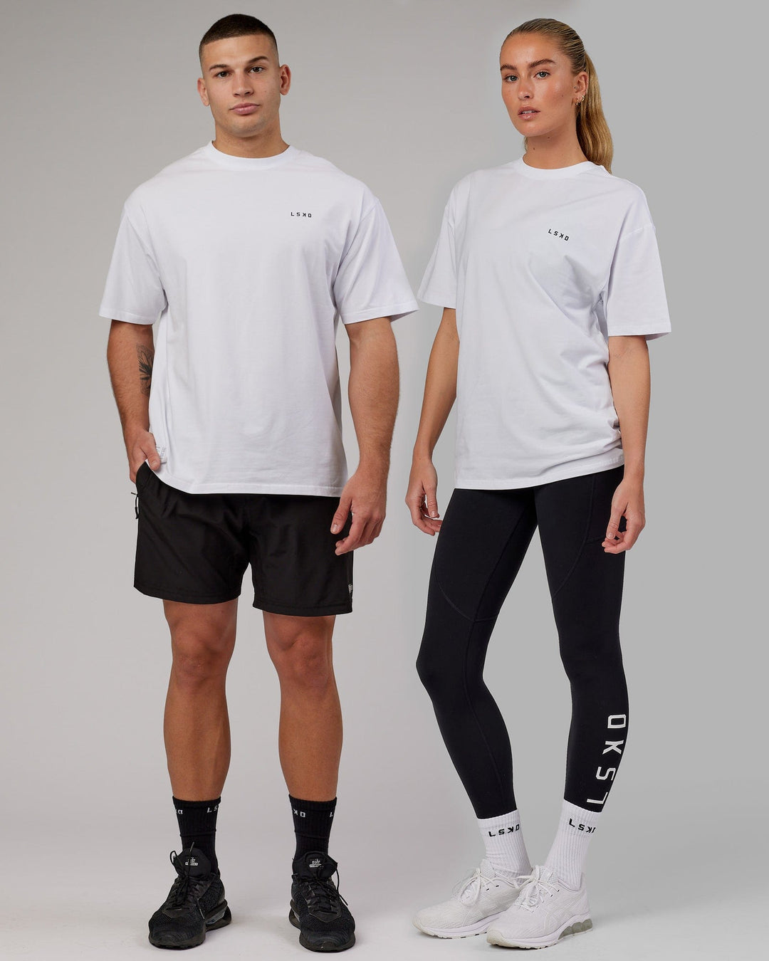 Unisex VS5 FLXCotton Tee Oversize - White-Black