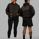 Duo wearing Unisex VS5 Hoodie Oversize - Pirate Black-Circular Grey