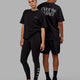 Duo wearing VS1 FLXCotton Tee Oversize - Black-White