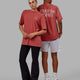 Duo wearing VS1 FLXCotton Tee Oversize - Mineral Red-White