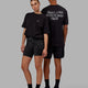 Duo wearing VS4 FLXCotton Tee Oversize - Black-White