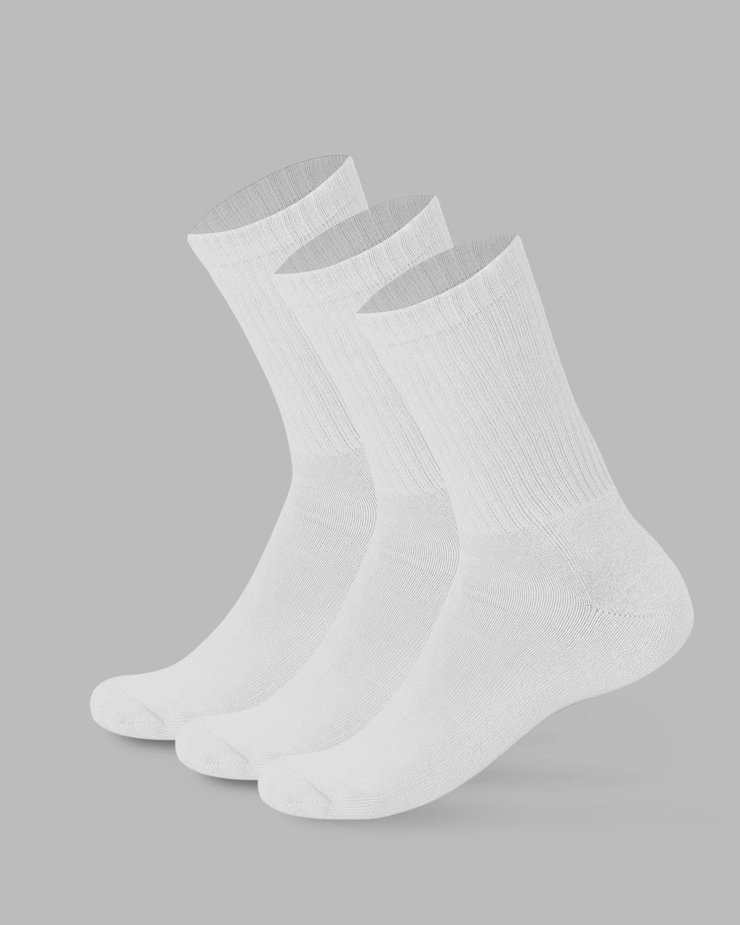 Essential 3 Pack Crew Socks - White
