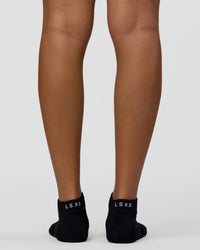 Fast Performance Ankle Socks - Black-White