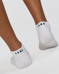 Fast Performance Ankle Socks - White-Black