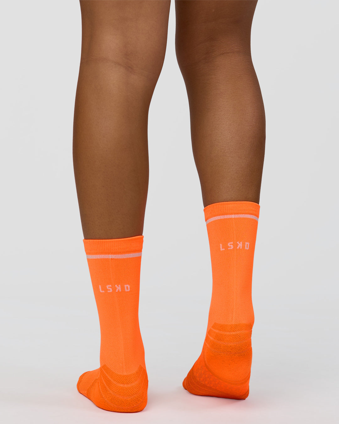 Fast Performance Crew Socks 2.0 - Neon Orange-White