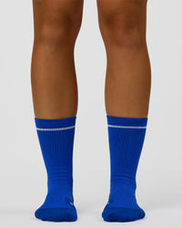 Fast Performance Crew Socks 2.0 - Electric Indigo-White