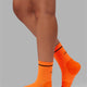 Fast Performance Quarter Socks - Neon Orange-Black