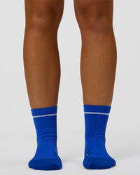 Fast Performance Quarter Socks 2.0 - Electric Indigo-White