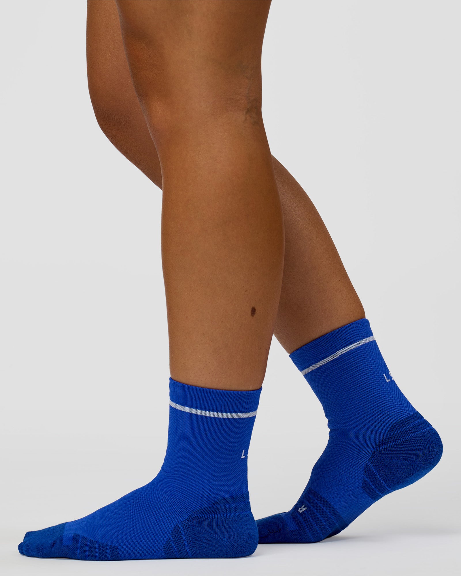 Fast Performance Quarter Socks 2.0 - Electric Indigo-White