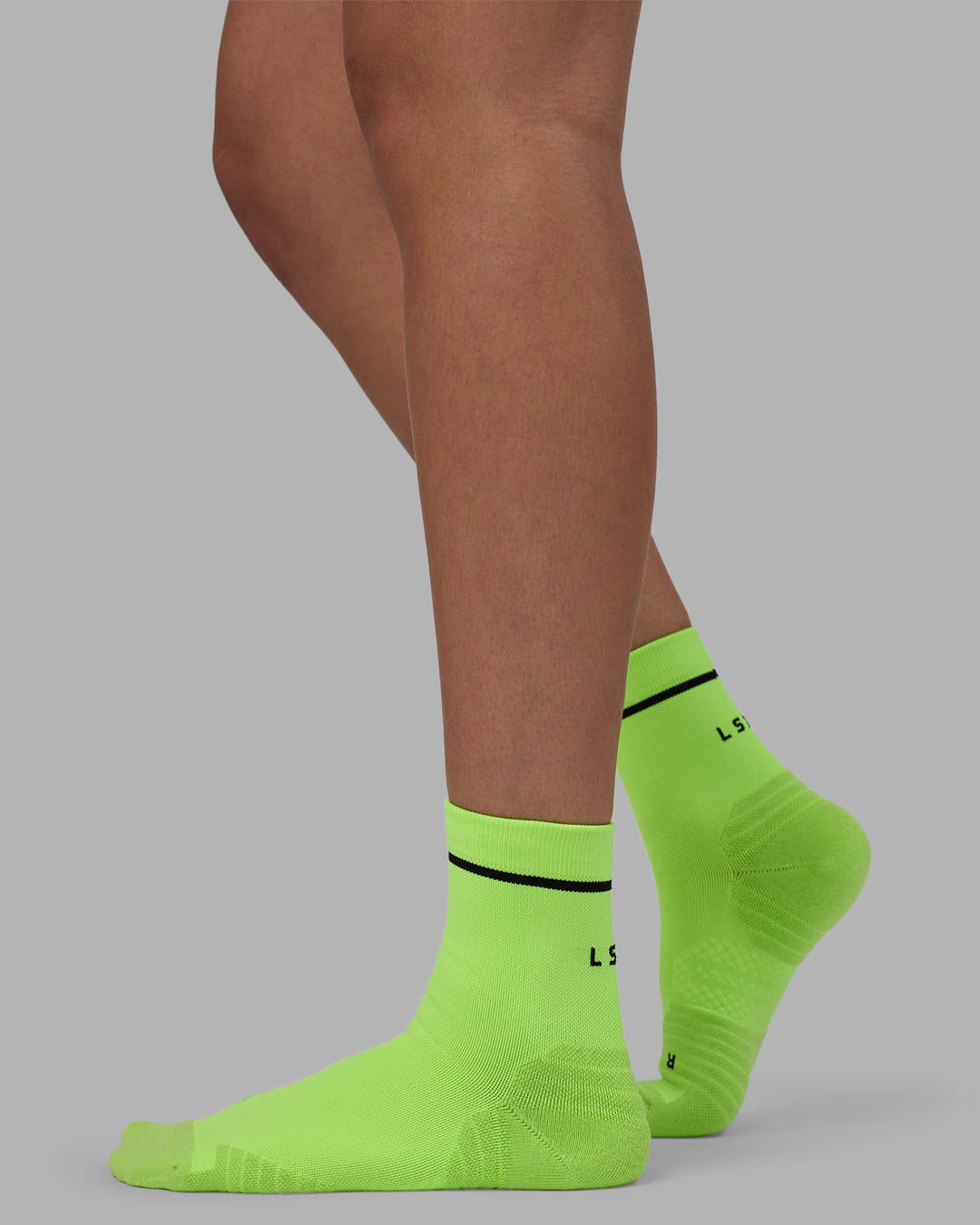Fast Performance Quarter Socks - Lime Glo-Black