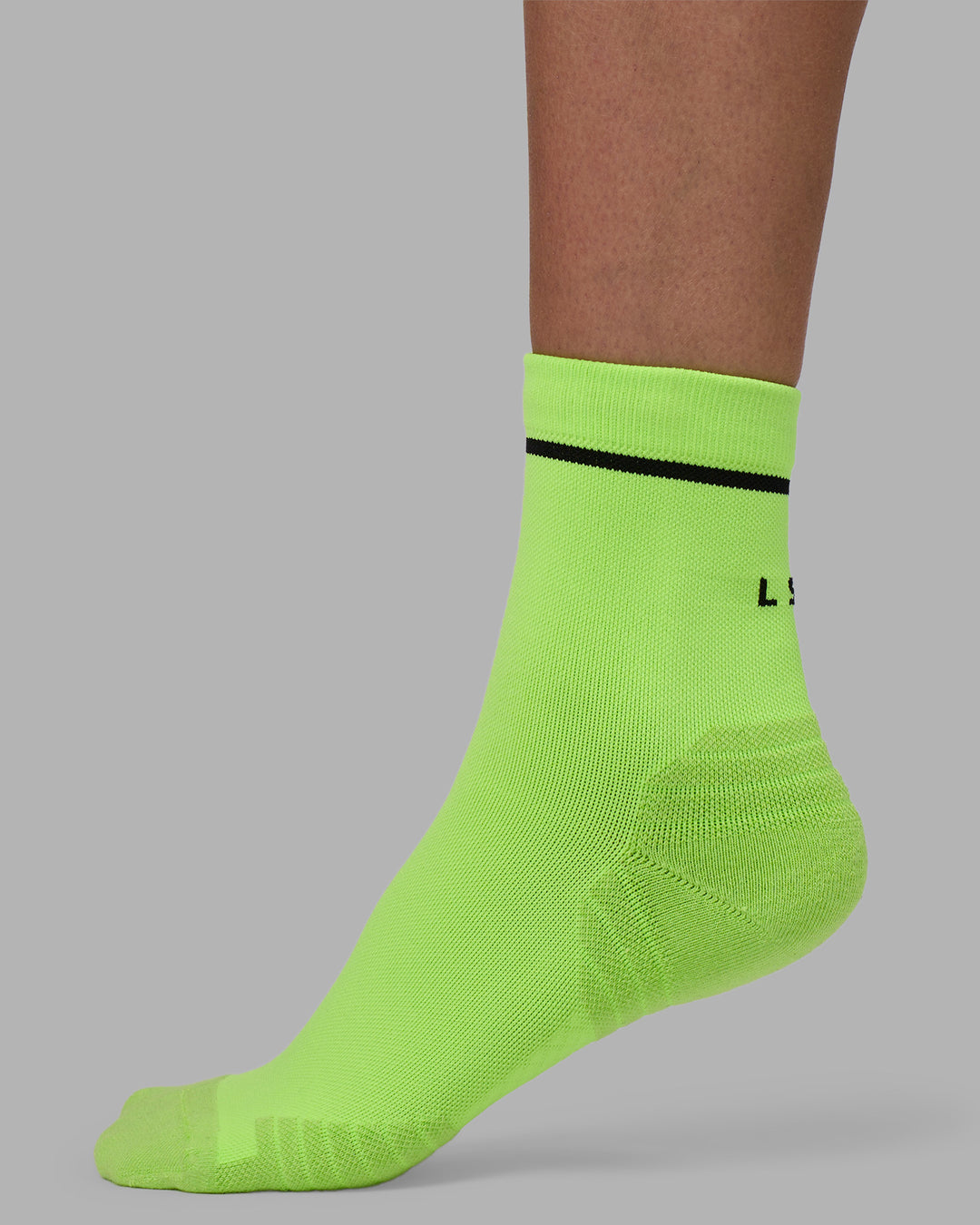 Fast Performance Quarter Socks - Lime Glo-Black