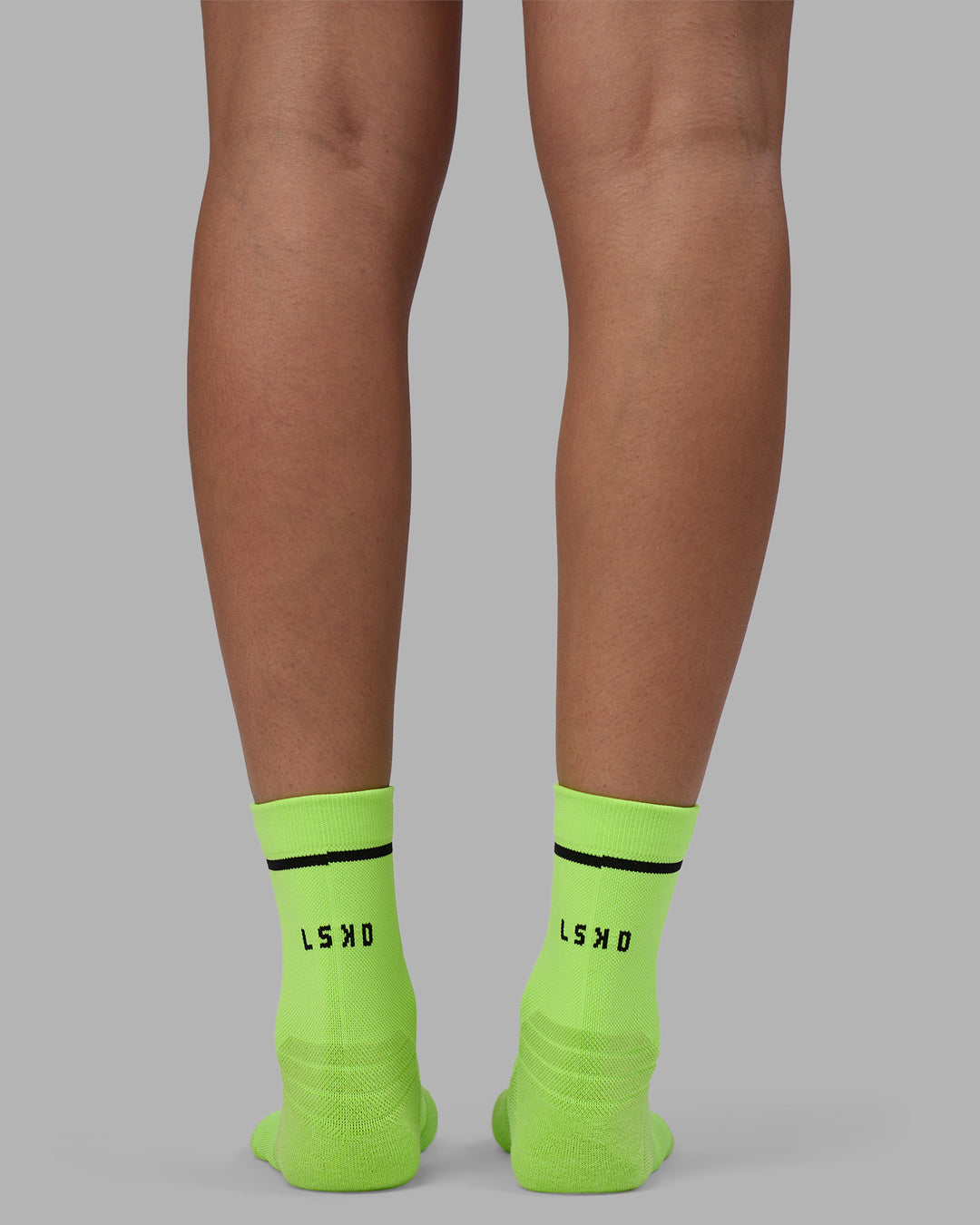 Fast Performance Quarter Socks - Lime Glo-Black