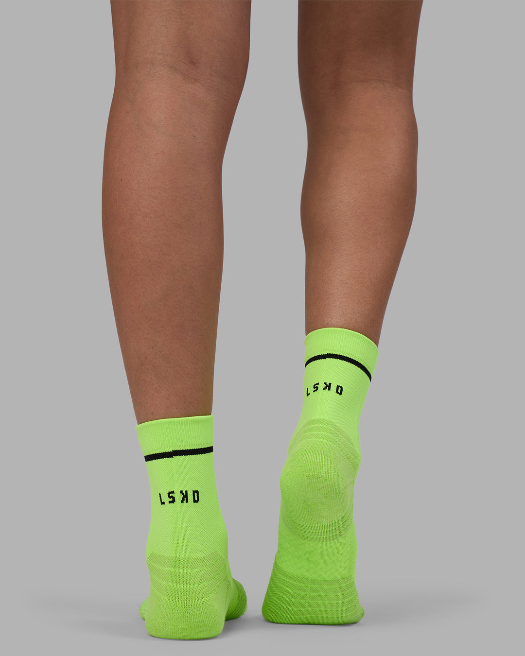 Fast Performance Quarter Socks - Lime Glo-Black