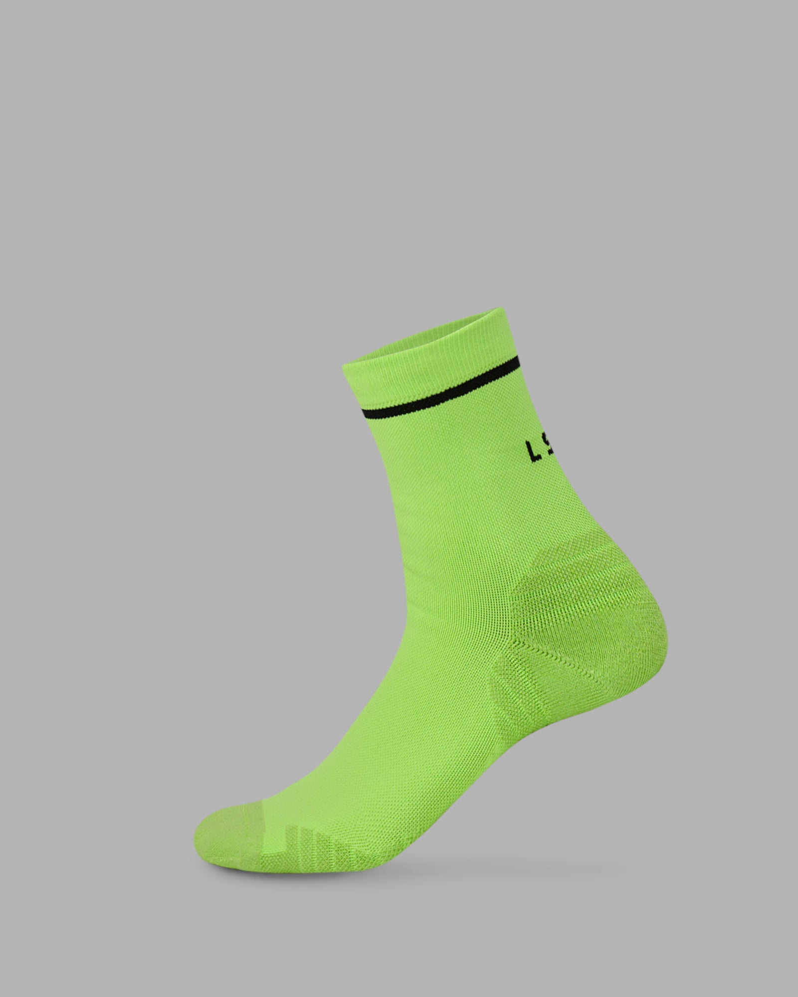 Fast Performance Quarter Socks - Lime Glo-Black