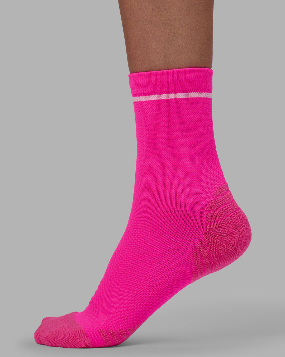 Fast Performance Quarter Socks - Neon Pink-White