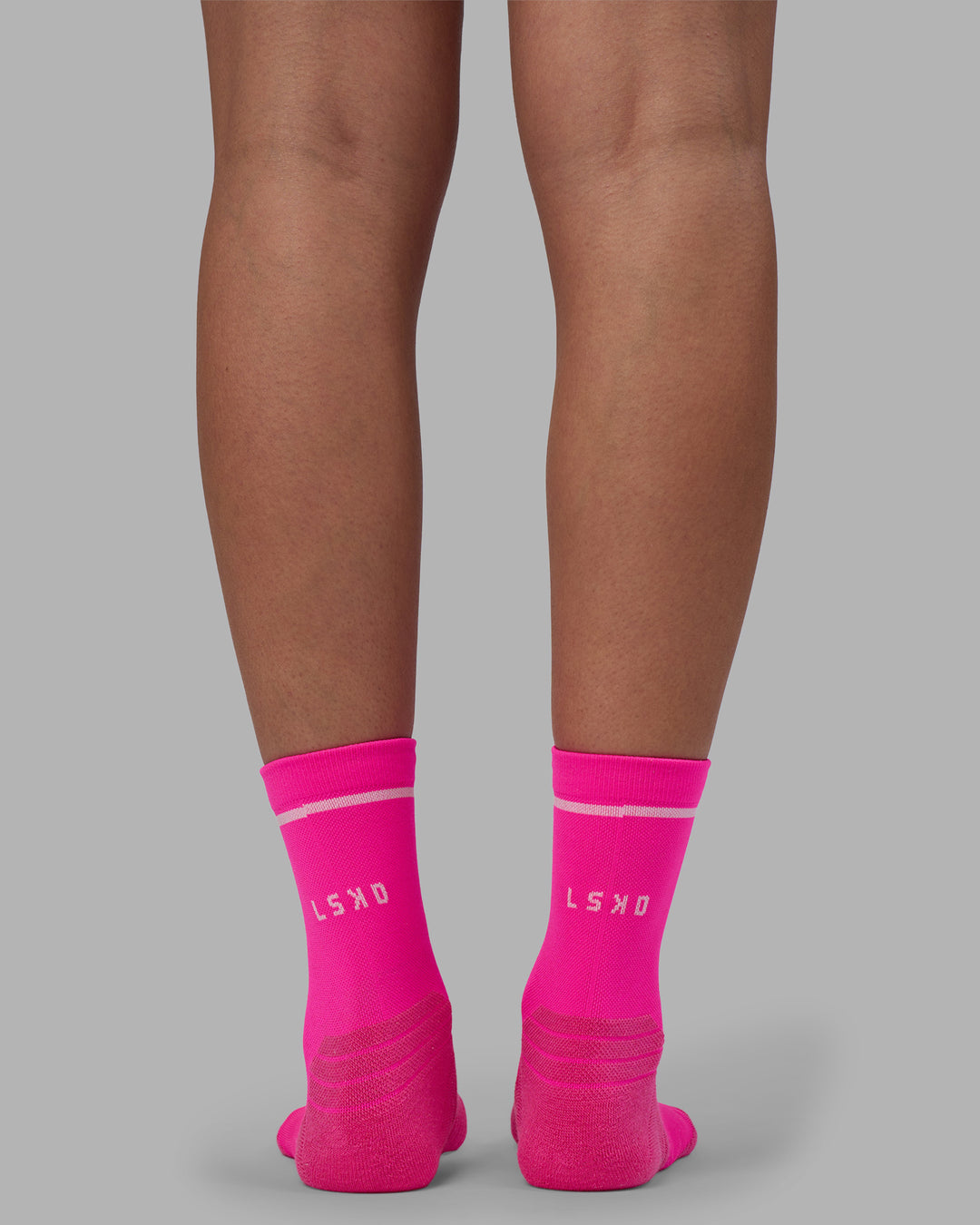 Fast Performance Quarter Socks - Neon Pink-White