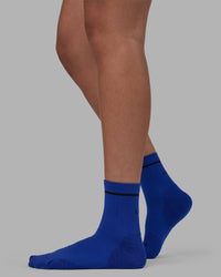 Fast Performance Quarter Socks - Power Cobalt-Black