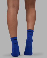 Fast Performance Quarter Socks - Power Cobalt-Black