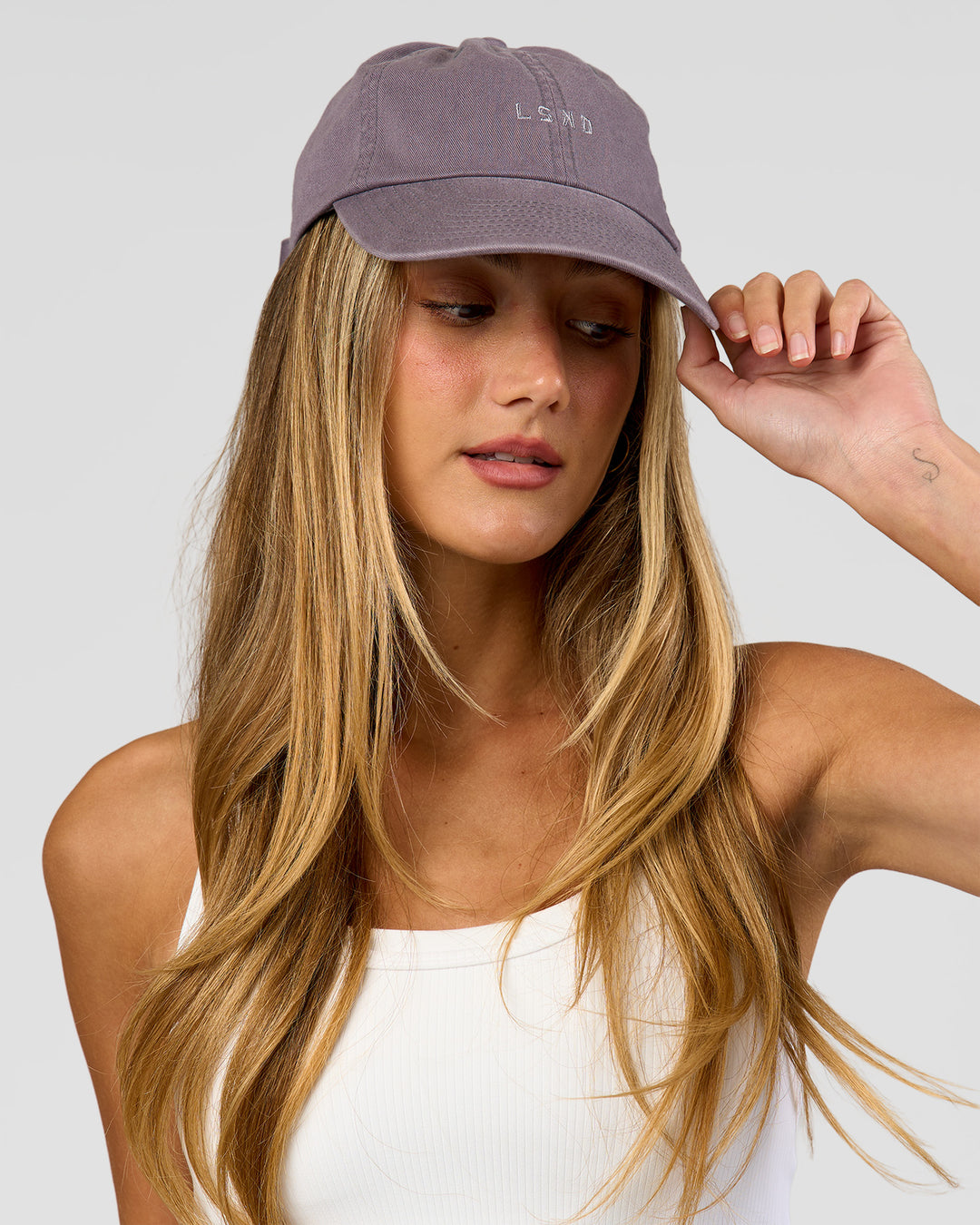 Female wearing All Day Cap in Duskstone - view 2