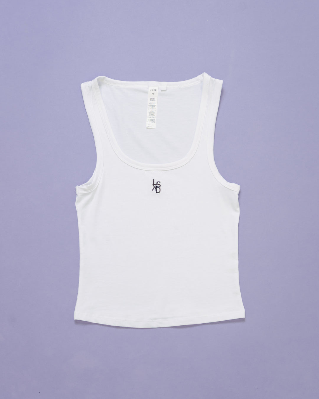Go-To FLXCotton Scoop Neck Tank - White-Black - view 5
