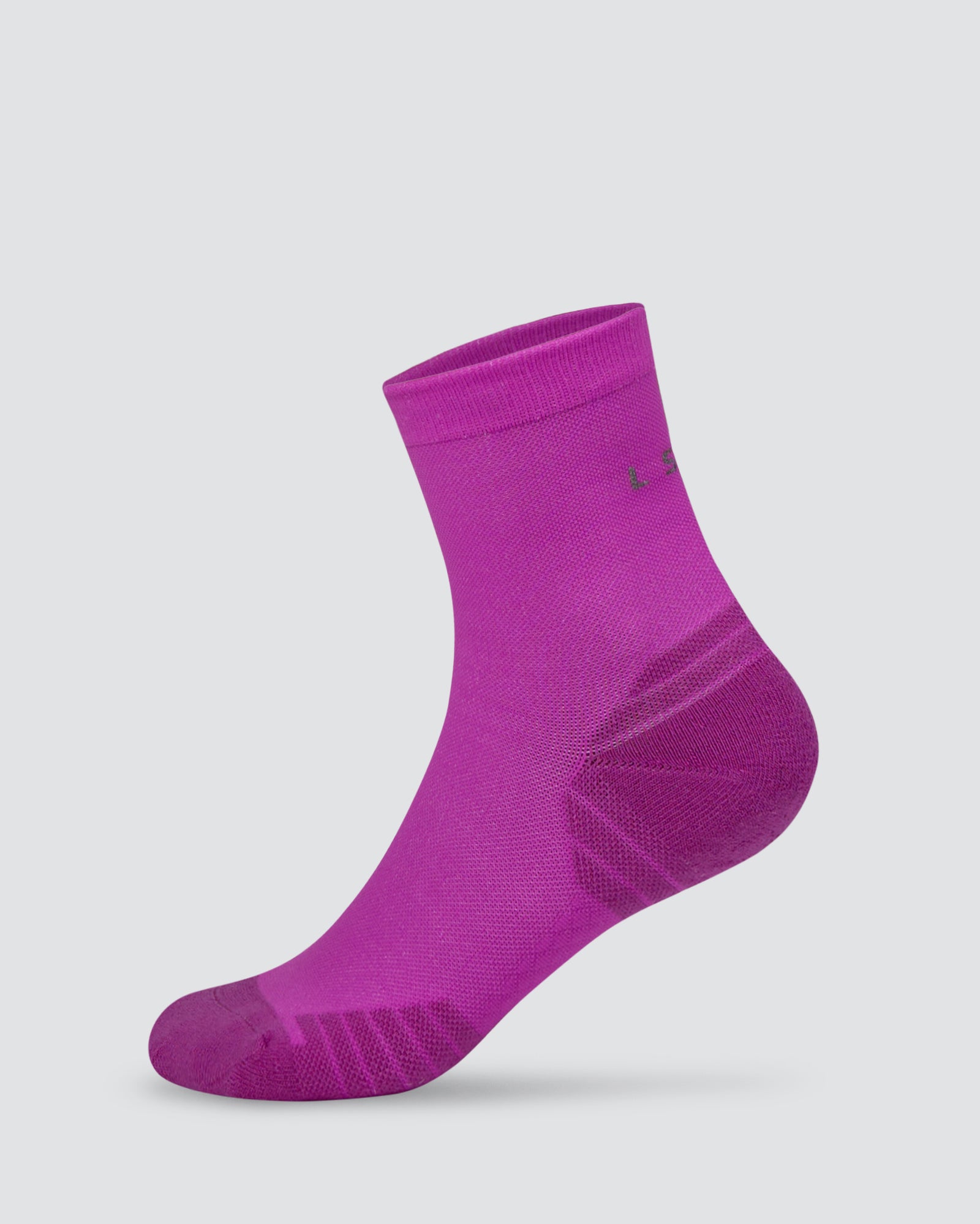 Race Fast Performance Quarter Socks - Ultra Fuchsia-Reflective