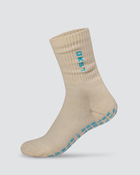 Signal Pilates Crew Grip Socks 2.0 - Off White-Baltic Sea