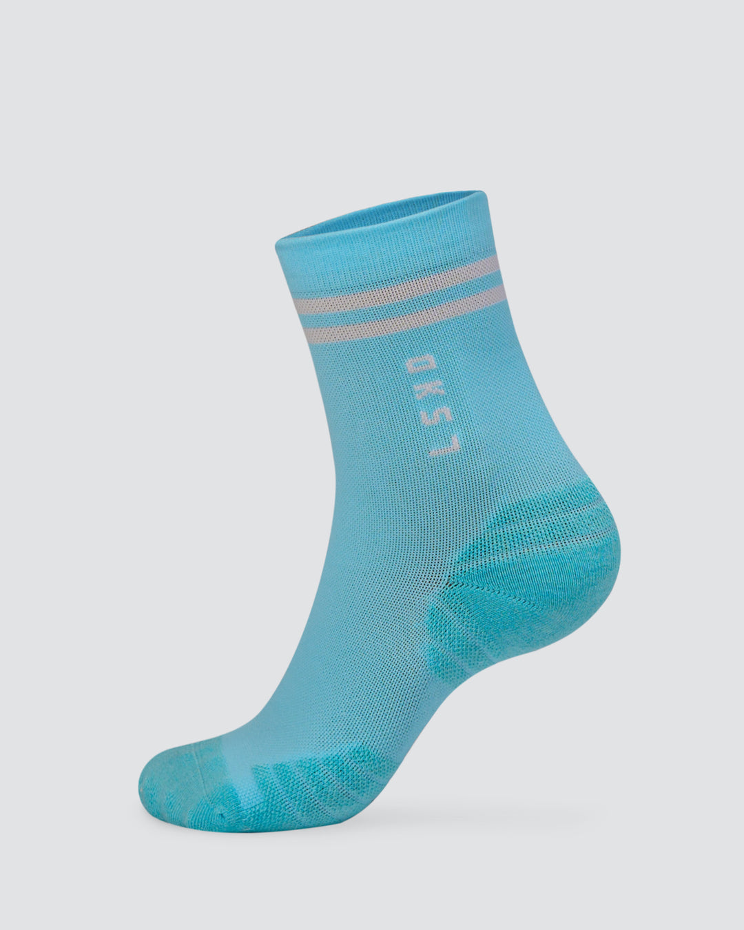 Accelerate Performance Quarter Socks - Baltic Sea-White
