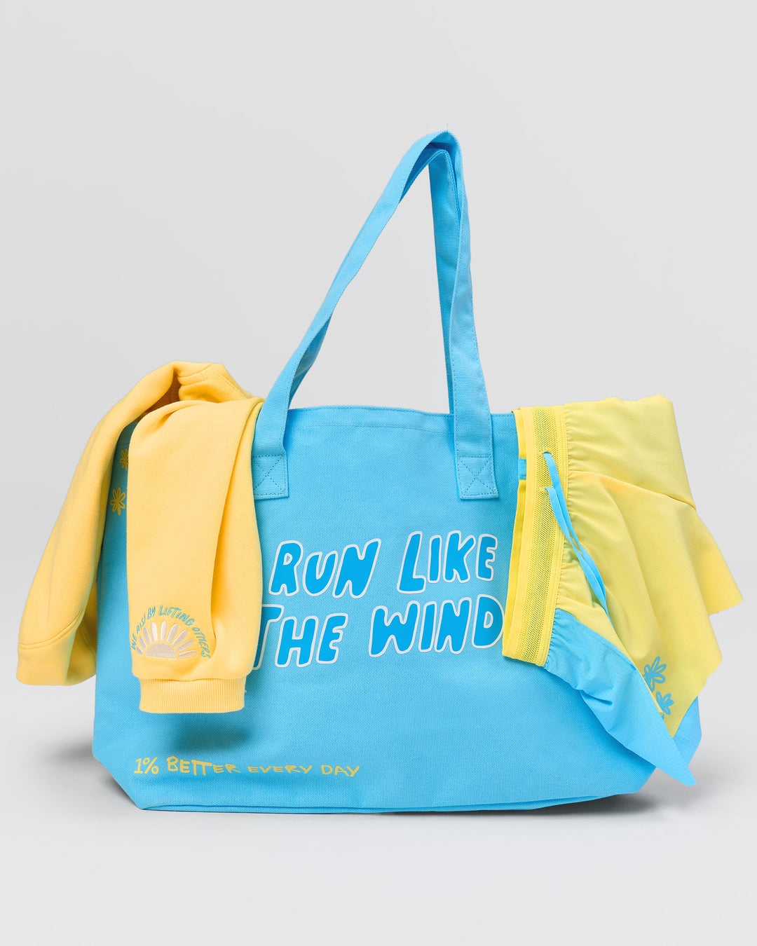 Hold It All Canvas Tote - Baltic Sea-Lemon