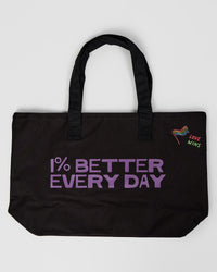 Hold It All Canvas Tote - Black-Multi