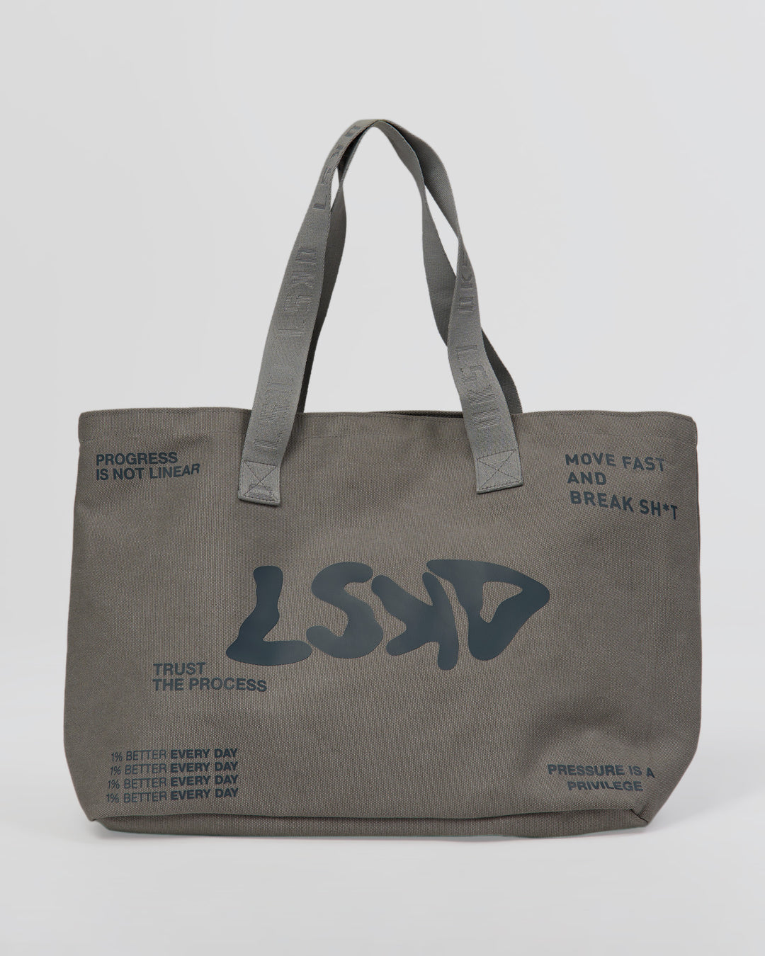 Hold It All Canvas Tote - Circular Grey-Values