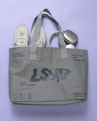 Hold It All Canvas Tote - Circular Grey-Values
