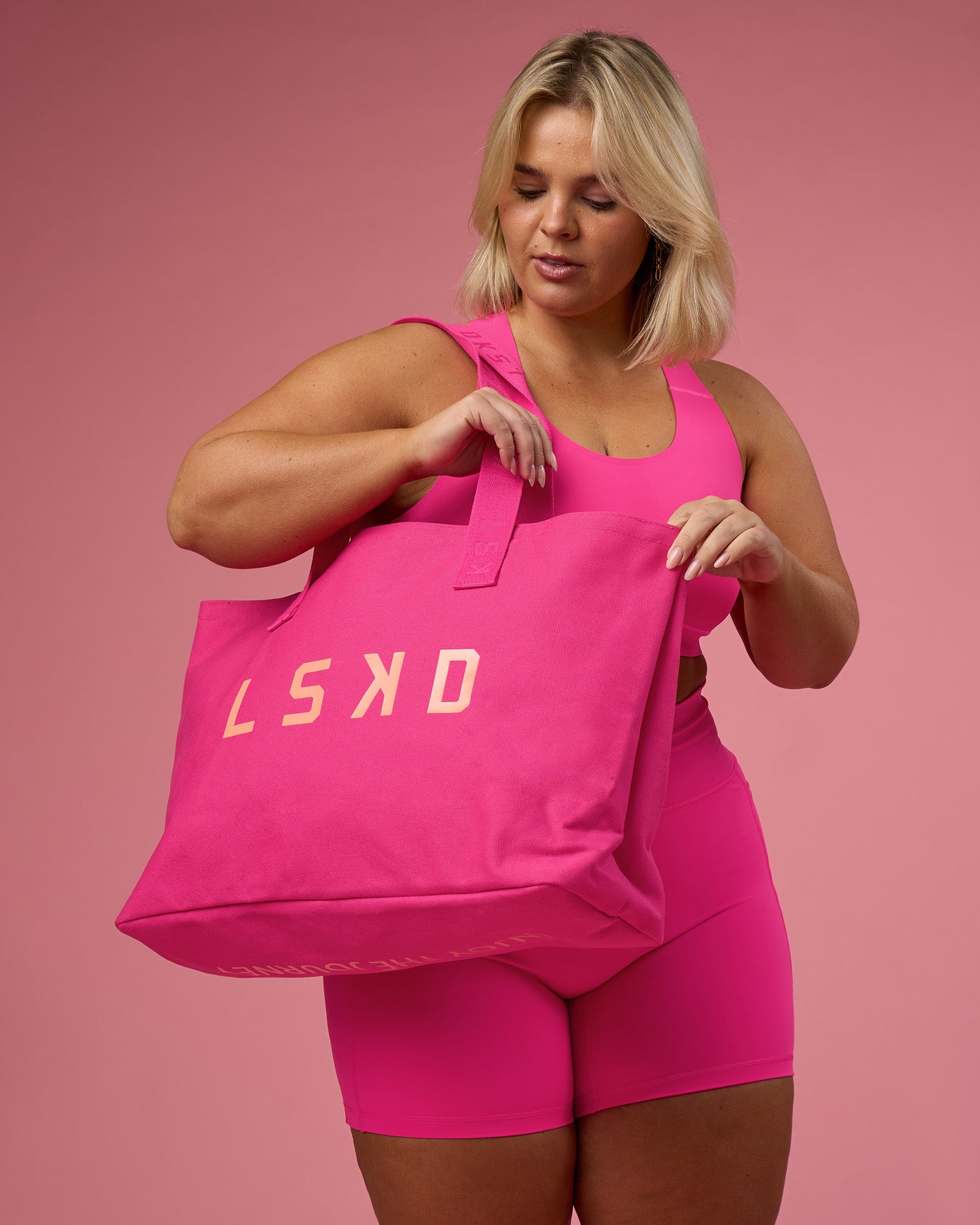 Hold It All Canvas Tote - Ultra Pink | LSKD