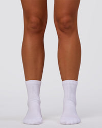 Journey Pilates Grip Socks - White-Pale Lilac