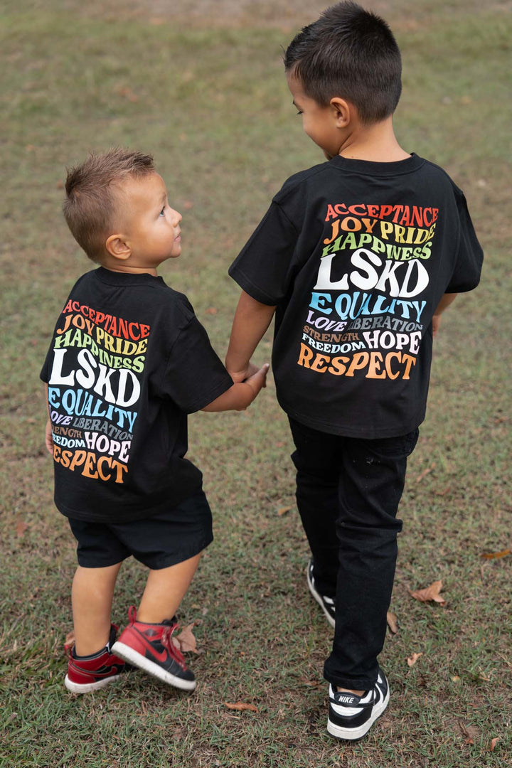 Boys wearing Kids Amplify Tee - Black