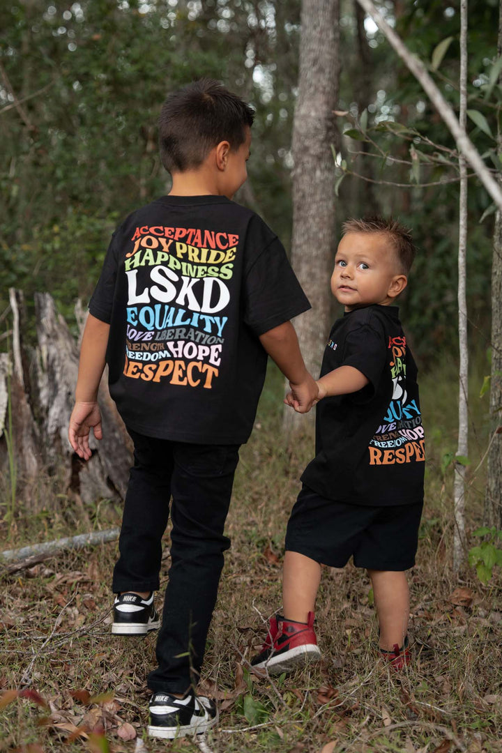 Boys wearing Kids Amplify Tee - Black
