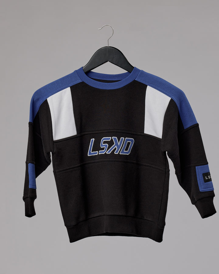 Kids Slam Sweater - Black-Power Cobalt