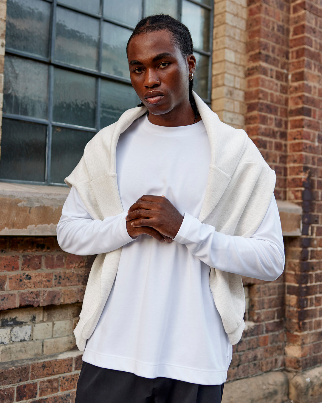 AfterDark ZeroCrease Long Sleeve Tee - White