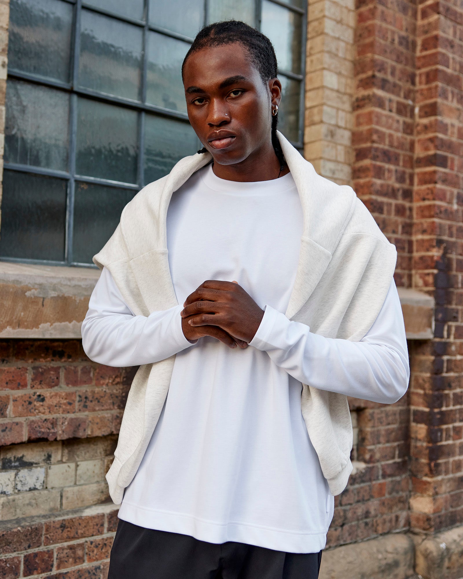 AfterDark ZeroCrease Long Sleeve Tee - White