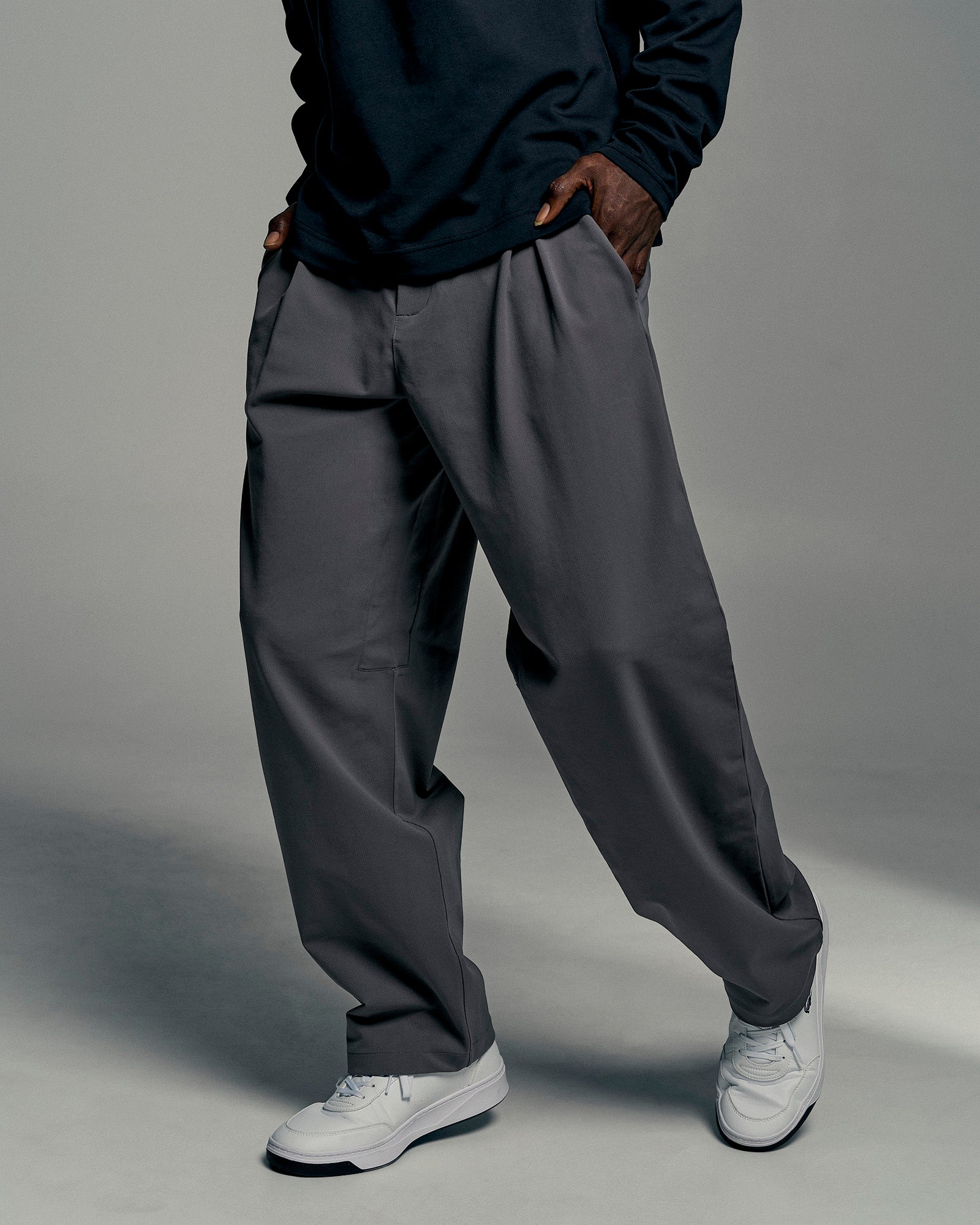 All Day ZeroCrease™ Wide Leg Pant - Dark Storm | LSKD