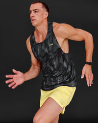 Man wearing Race Day Tank - Lunar Glow-Yellow Fizz | Model:Conor | Size:L
