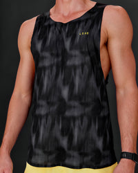 Man wearing Race Day Tank - Lunar Glow-Yellow Fizz | Model:Conor | Size:L