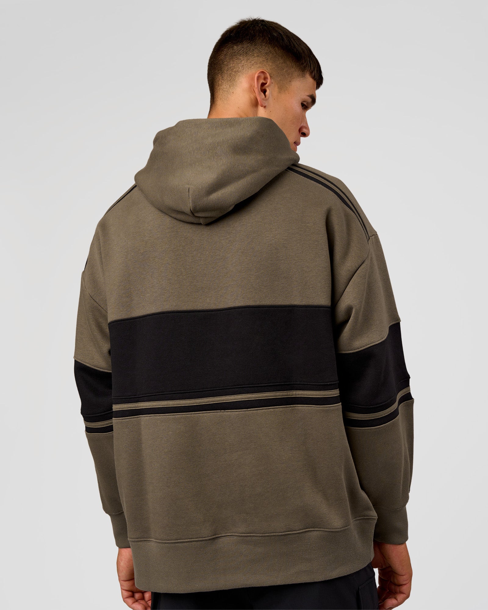 A-Team Oversized Hoodie - Walnut Grey-Black | LSKD