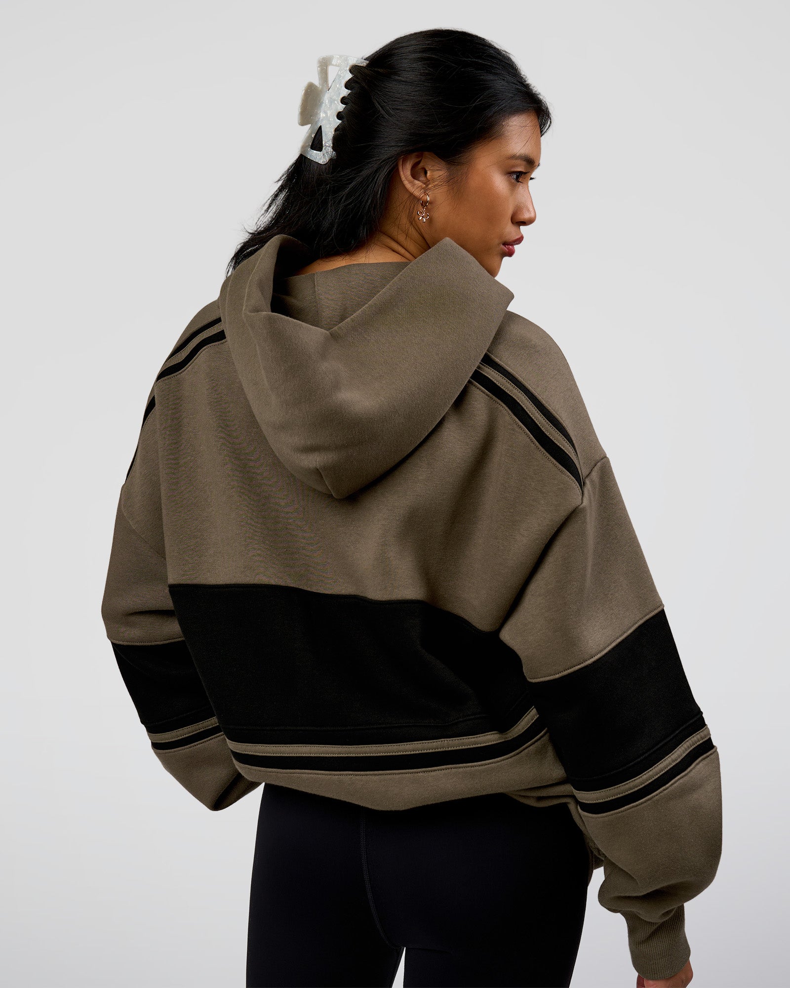 A-Team Oversized Hoodie - Walnut Grey-Black | LSKD