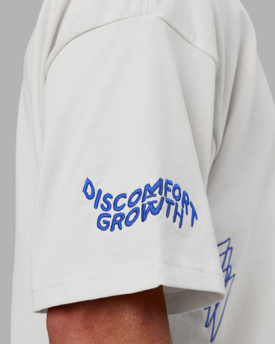 Man wearing Abs If Not Now When Heavyweight Oversized Tee - Vaporous Gray | Model:Fletcher | Size:L