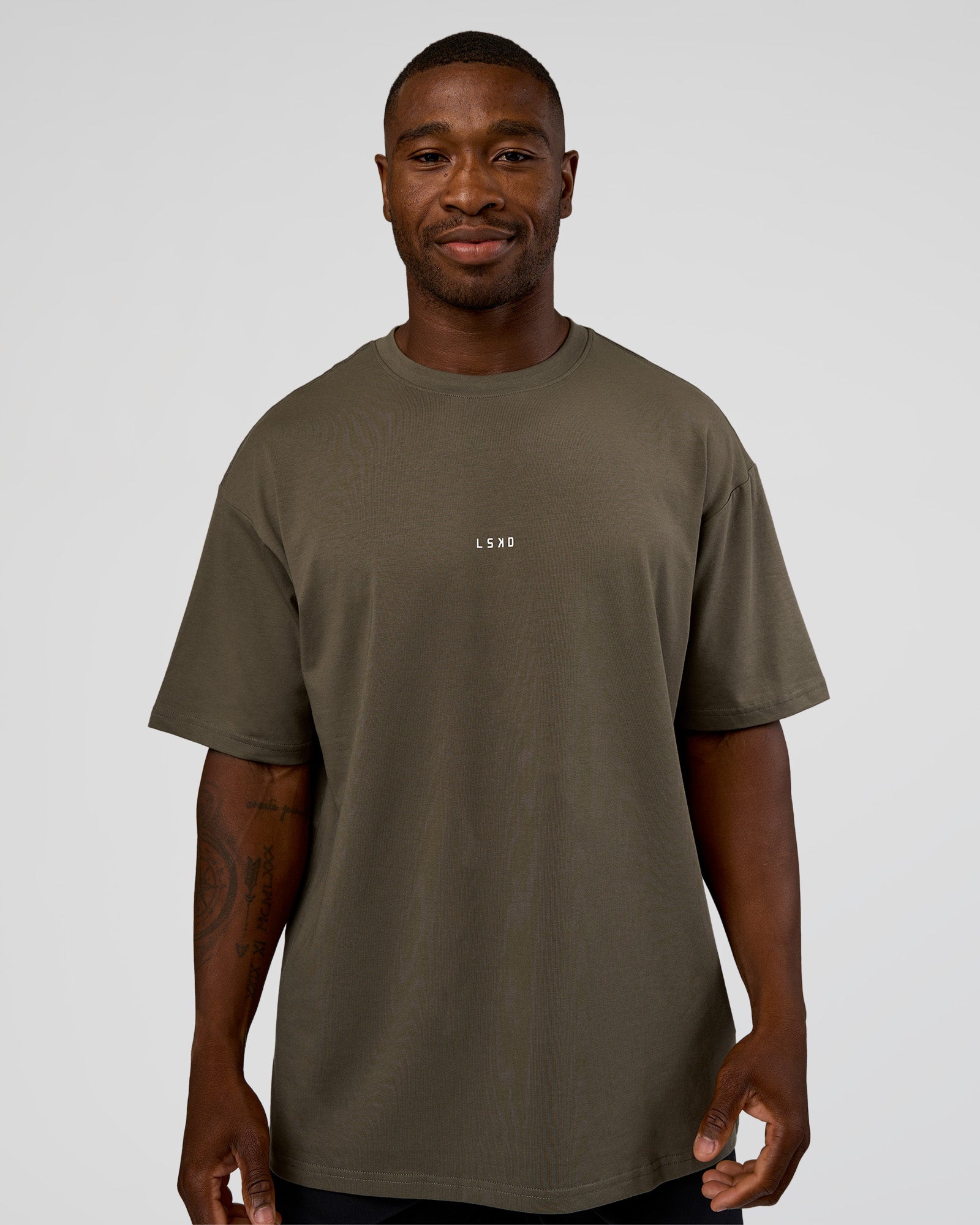 Abstract Haze FLXCotton Tee - Walnut Grey-White | LSKD